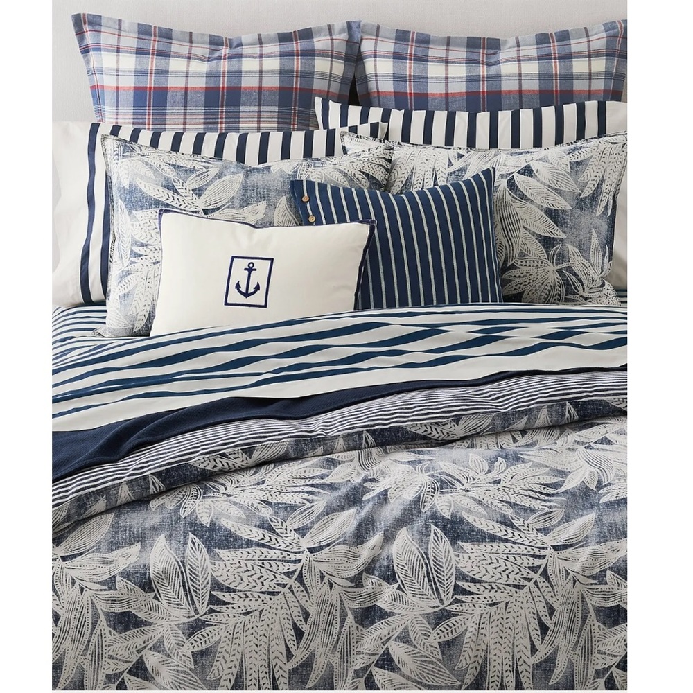 RalphLauren Evan Botanical Palm Comforter Set, Full/Queen